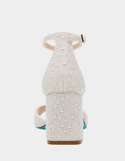 Betsey Johnson Signature - KAMI PEARL Block Heel Open Toe Women's Heel