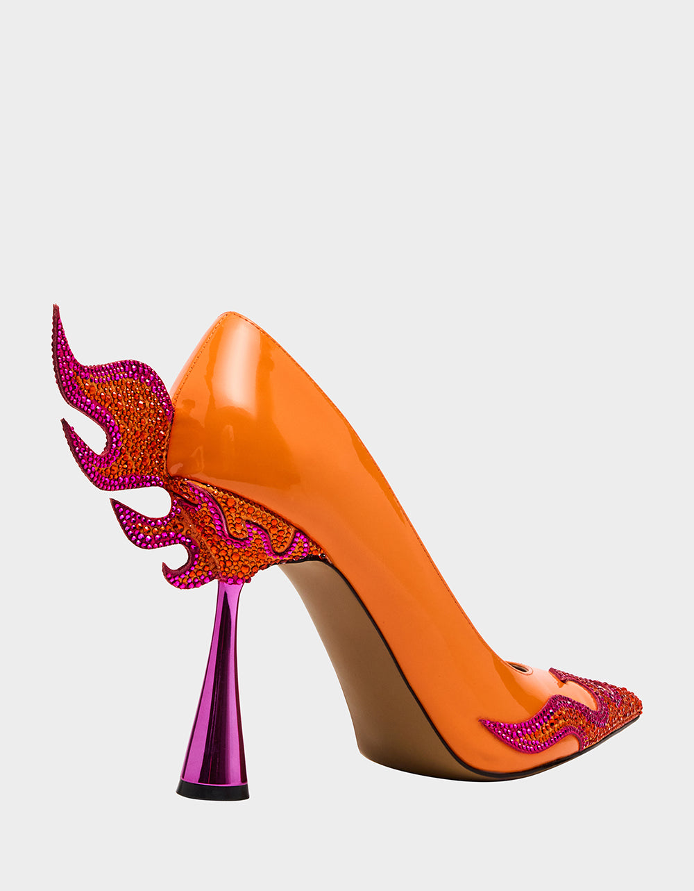Betsey Johnson Quality - PHOENIX ORANGE MULTI Pointed-Toe Pump Women's Heel