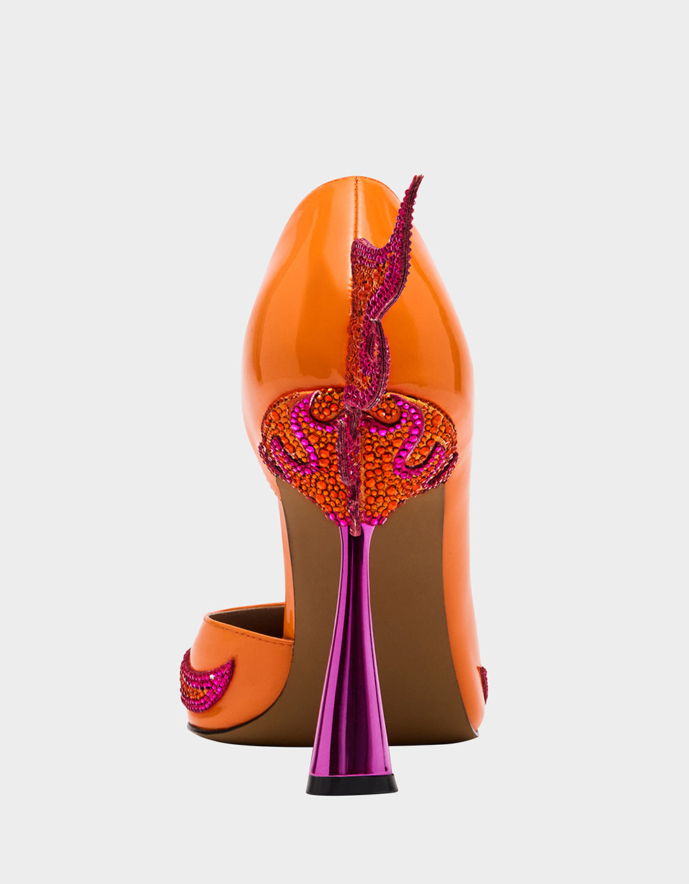 Betsey Johnson Quality - PHOENIX ORANGE MULTI Pointed-Toe Pump Women's Heel