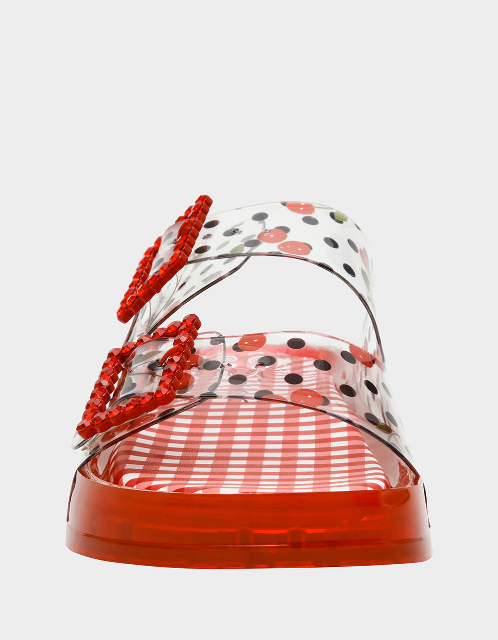 Betsey Johnson Featured - LANDIN RED MULTI Jelly Flatform Women's Sandal