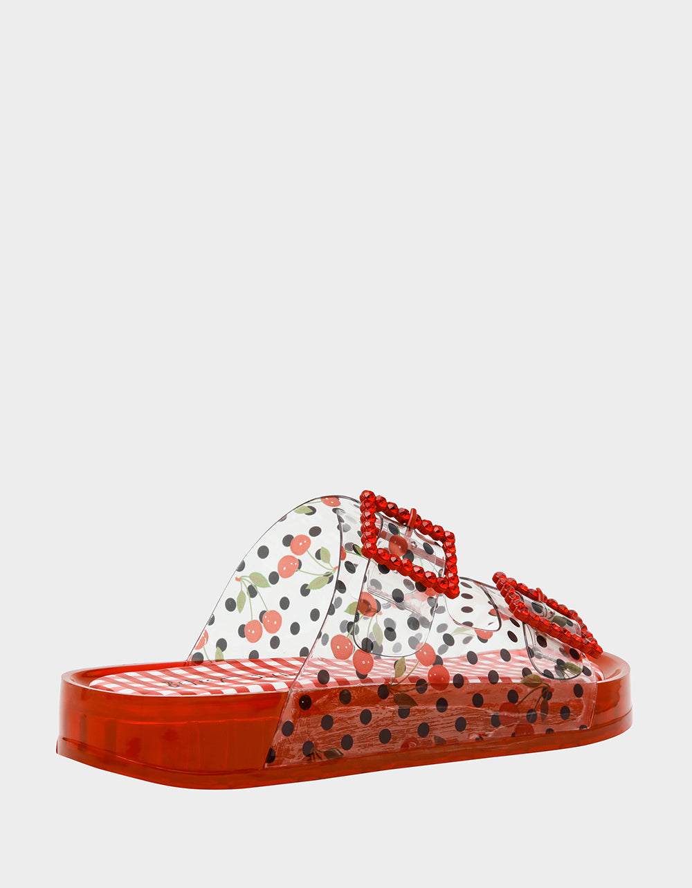 Betsey Johnson Featured - LANDIN RED MULTI Jelly Flatform Women's Sandal