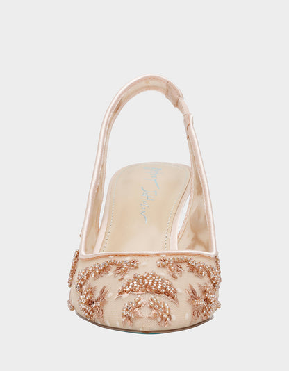 Betsey Johnson Exclusive - NIKKI BLUSH Slingback Pointed Toe Women's Heels
