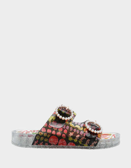 Betsey Johnson Latest - LANDIN BLACK MULTI Jelly Flatform Women's Sandal