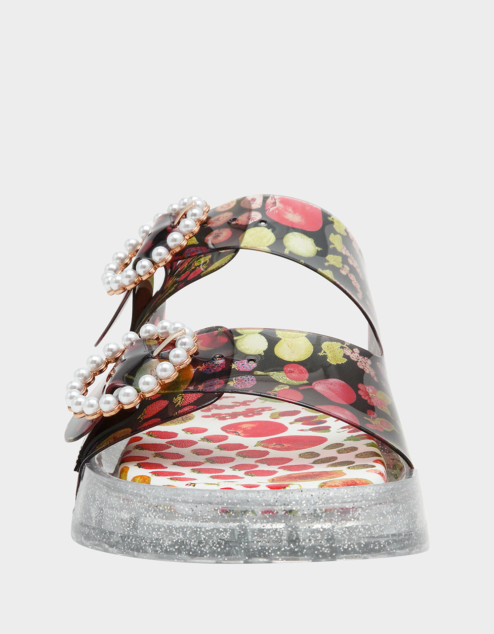 Betsey Johnson Latest - LANDIN BLACK MULTI Jelly Flatform Women's Sandal