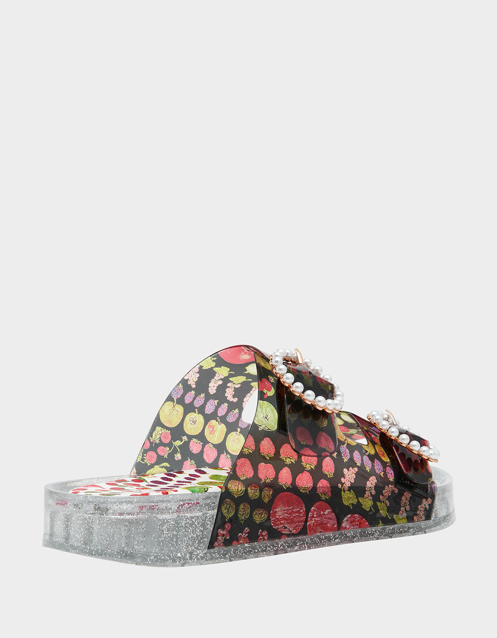 Betsey Johnson Latest - LANDIN BLACK MULTI Jelly Flatform Women's Sandal
