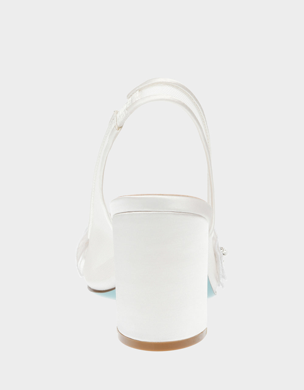 Betsey Johnson Sale - PETRA IVORY Slingback Floral Mesh Block Heel