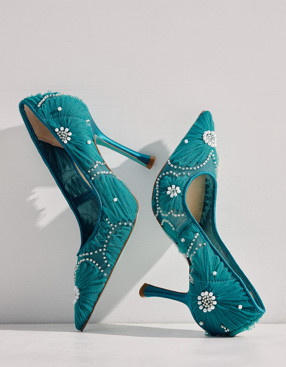 Betsey Johnson Customer Favorite - ROXIE EMERALD Pointed-Toe Mesh Stiletto Pump Women's Heel