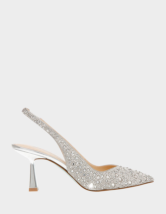 Betsey Johnson Sale - CLARK SILVER Pumps