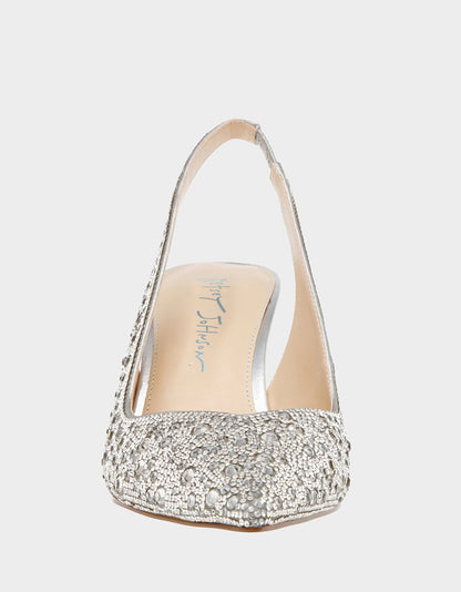 Betsey Johnson Sale - CLARK SILVER Pumps