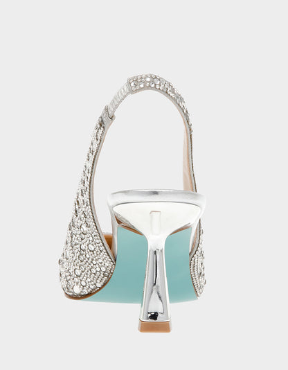 Betsey Johnson Sale - CLARK SILVER Pumps