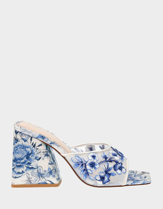 Betsey Johnson Everyday - ROO BLUE FLORAL Slip-On Heel