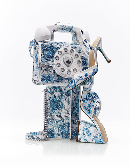 Betsey Johnson Everyday - ROO BLUE FLORAL Slip-On Heel