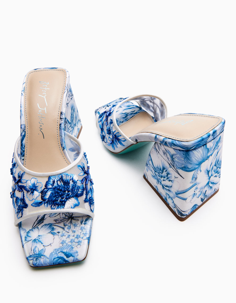Betsey Johnson Everyday - ROO BLUE FLORAL Slip-On Heel