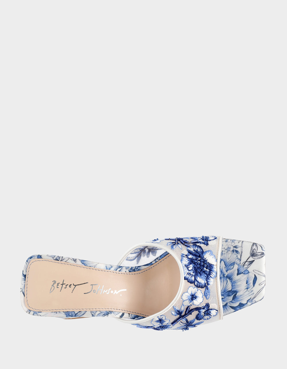 Betsey Johnson Everyday - ROO BLUE FLORAL Slip-On Heel