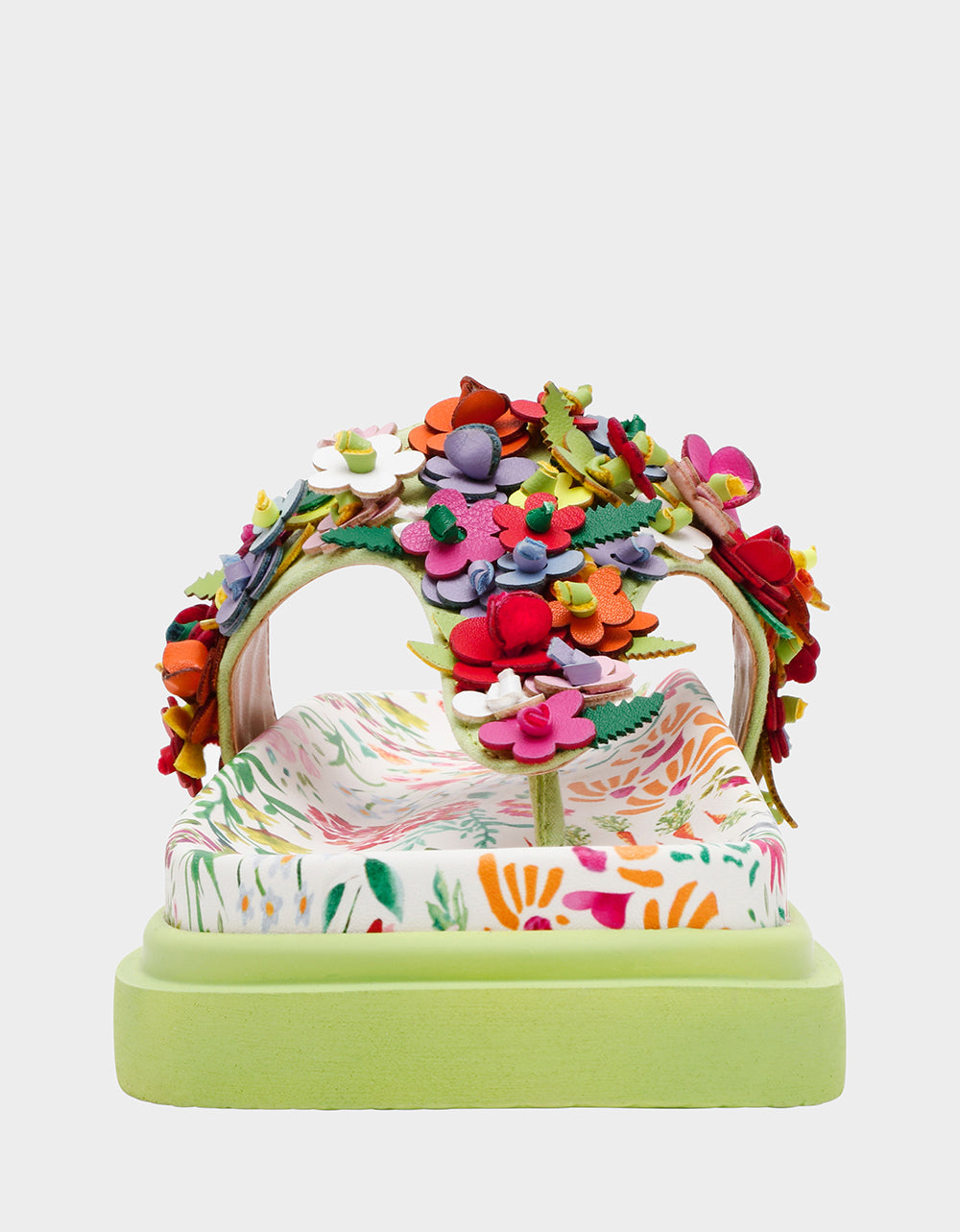 Betsey Johnson Hot Sale - KAMMERON NATURAL FLORAL MULTI Women's Slip-On Footbed Floral Sandal