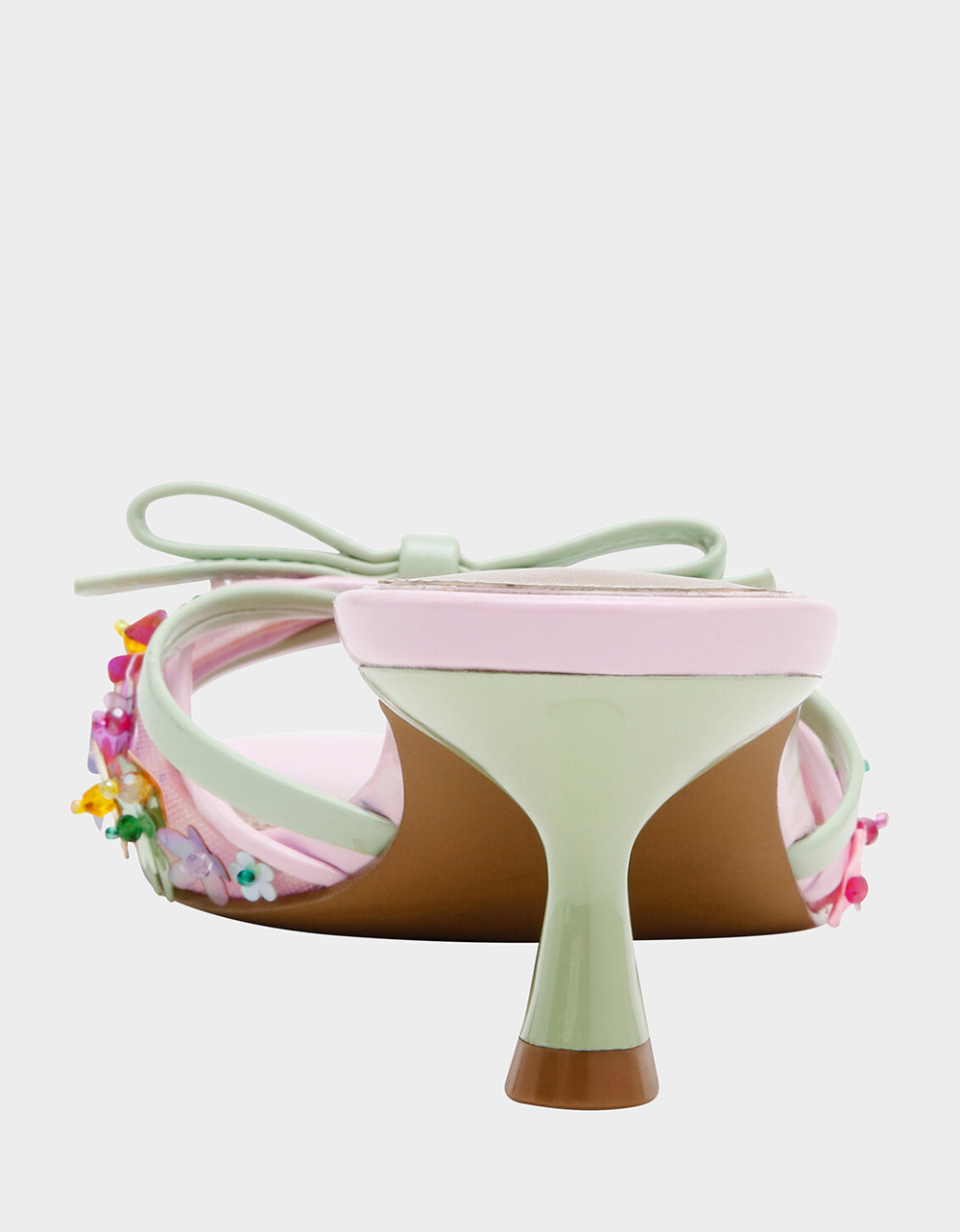 Betsey Johnson Classic - SHIRLEY Pink Multi Women's Kitten Heel Mule Heel