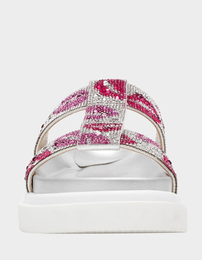 Betsey Johnson Everyday - BILLY MULTI LIPS Women's Footbed Slip-On Lip Print Sandal
