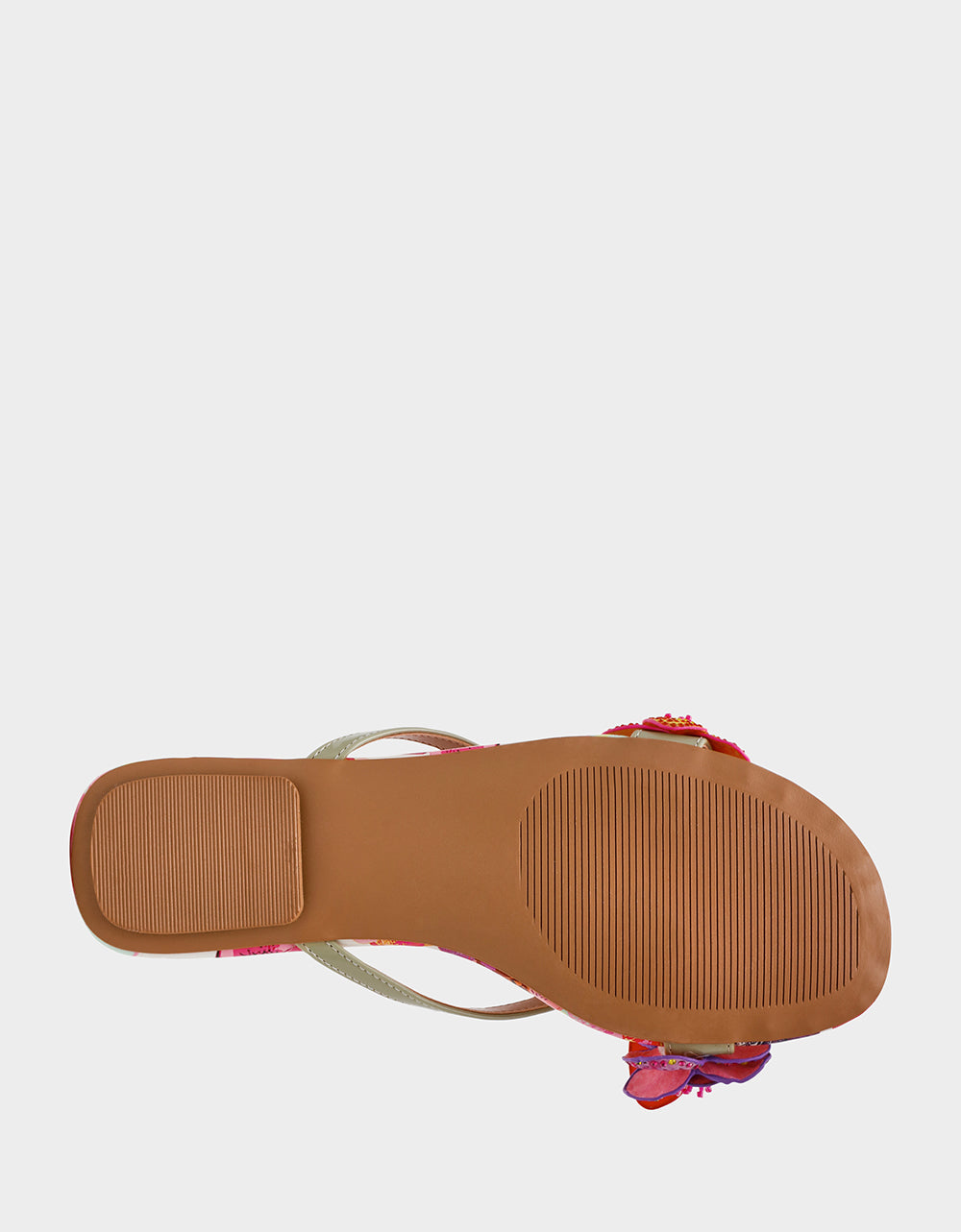 Betsey Johnson Deals - NICOLLE WHITE MULTI Women's Flat Floral Butterfly Slip-On Sandal