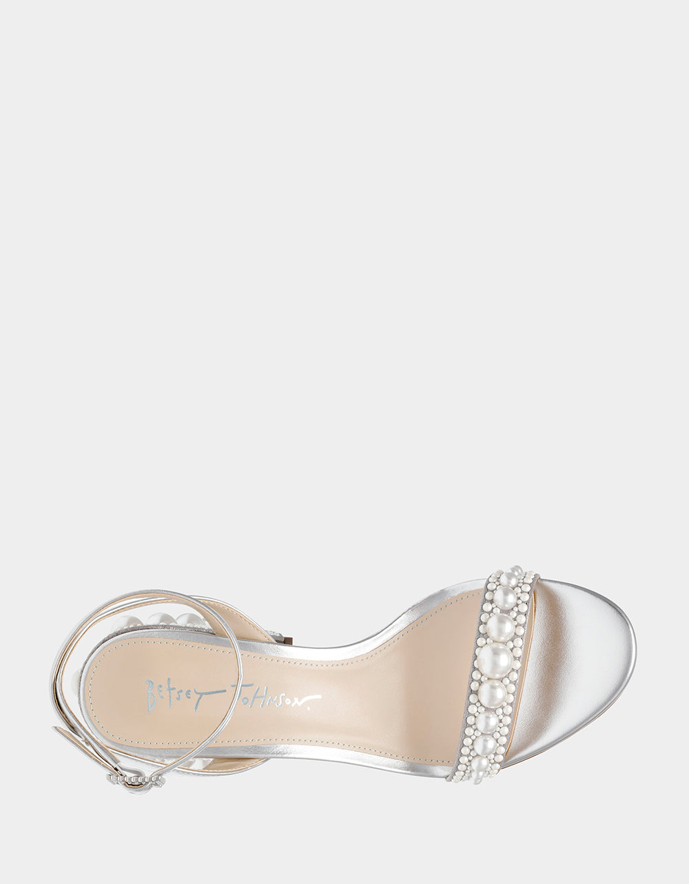 Betsey Johnson Discount - LEXI SILVER PEARL Block Heels