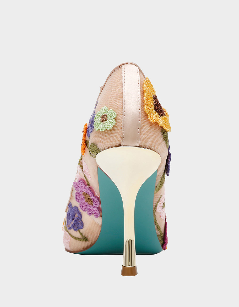 Betsey Johnson Exclusive - AIMEY NUDE FLORAL Pointed-Toe Stiletto Pump Heel