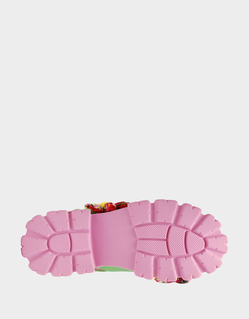 Betsey Johnson Best Seller - JEROMY GREEN FLORAL MULTI Women's Pink Green Lug Floral Sandal