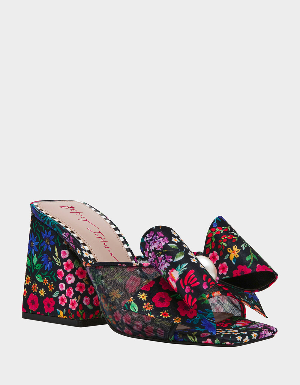 Betsey Johnson Everyday - JORDN DITSY FLORAL Square-Toe Mule Block Heel