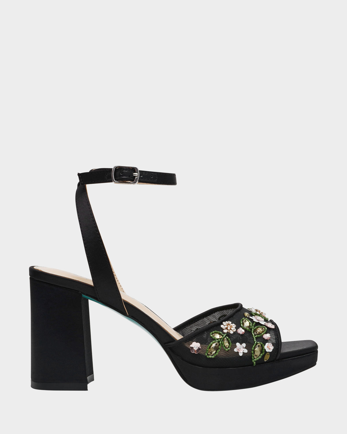 Betsey Johnson Everyday - KIRRA BLACK Platform Strappy Square-Toe Block Heel