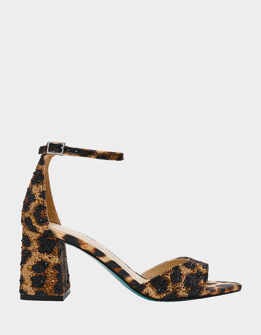Betsey Johnson Popular - KAMI LEOPARD Block Heel Open Toe Women's Heel
