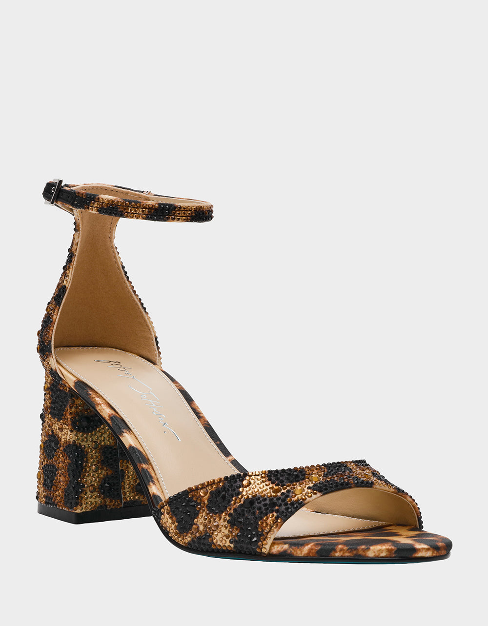 Betsey Johnson Popular - KAMI LEOPARD Block Heel Open Toe Women's Heel