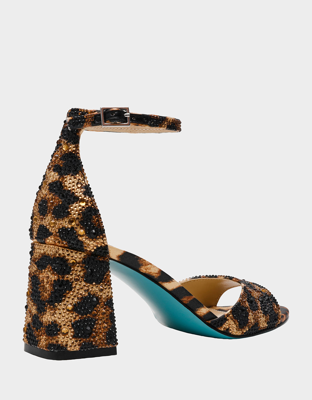 Betsey Johnson Popular - KAMI LEOPARD Block Heel Open Toe Women's Heel