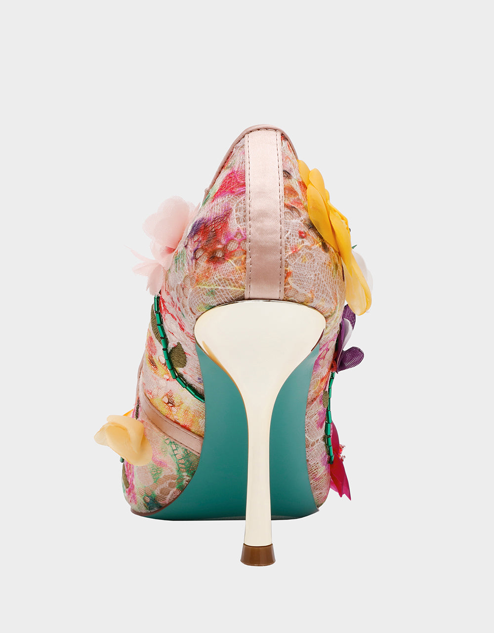 Betsey Johnson Hot Sale - DARCY NUDE MULTI Women's High Stiletto Heel Floral Embellishments