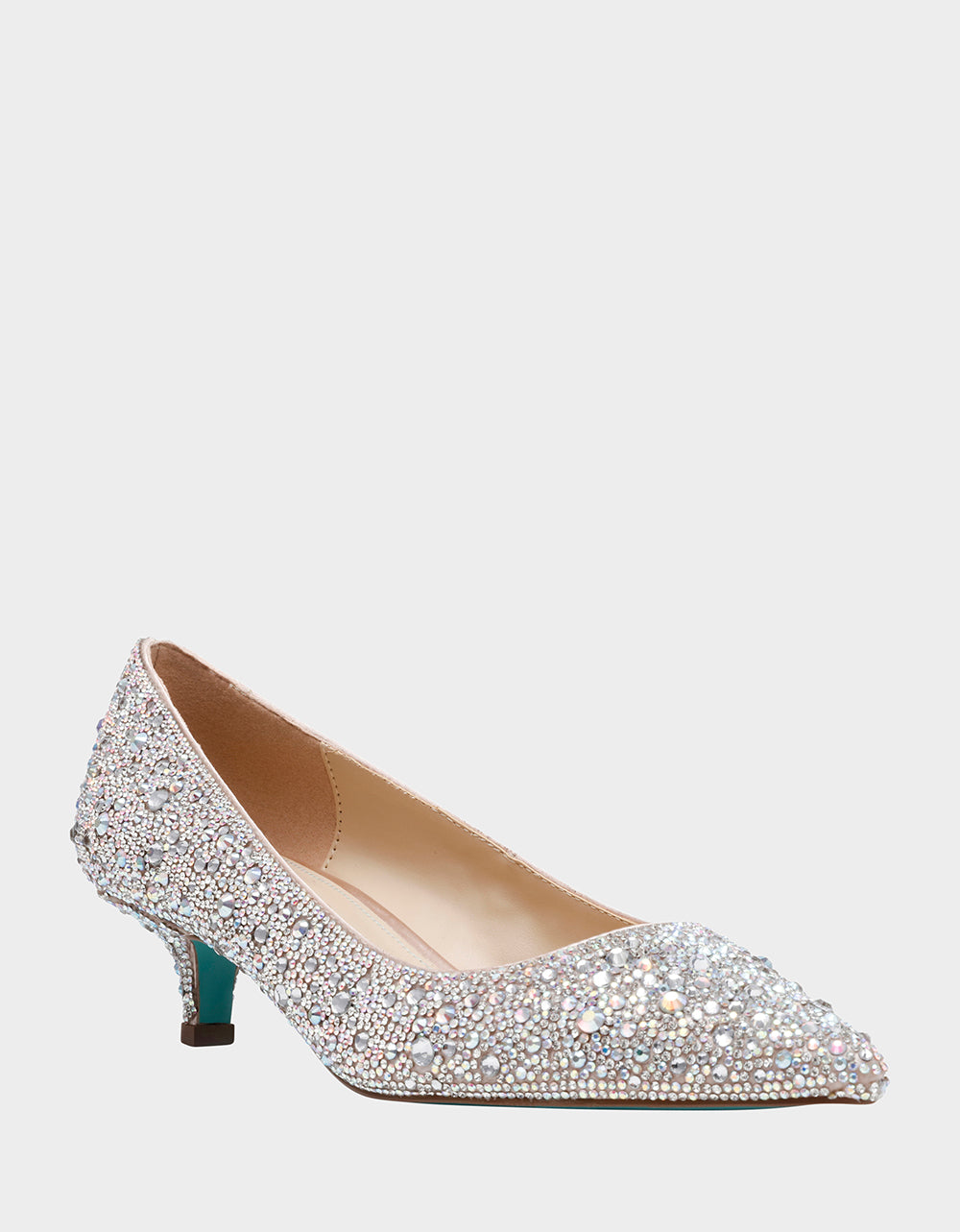 Betsey Johnson Value - SCOUT RHINESTONE Bridal Kitten Heel