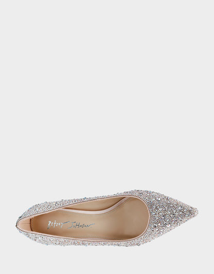 Betsey Johnson Value - SCOUT RHINESTONE Bridal Kitten Heel