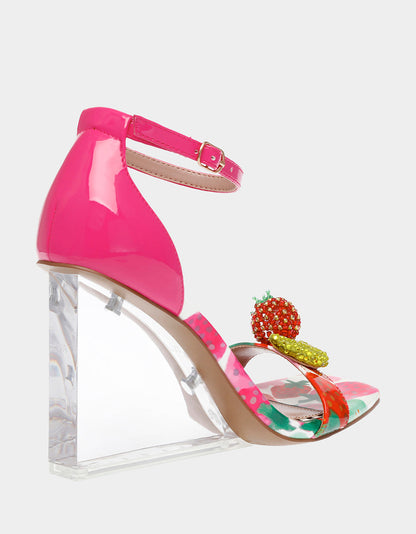 Betsey Johnson Best Price - HARLEN BERRY MULTI Clear Wedge Heel