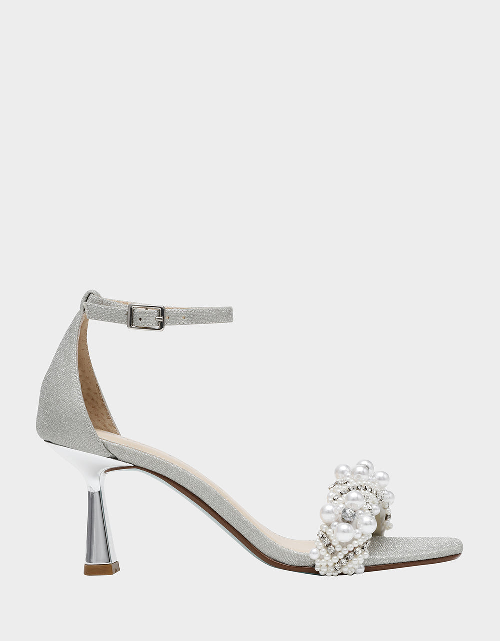 Betsey Johnson Popular - MILO SILVER Embellished Kitten Heel