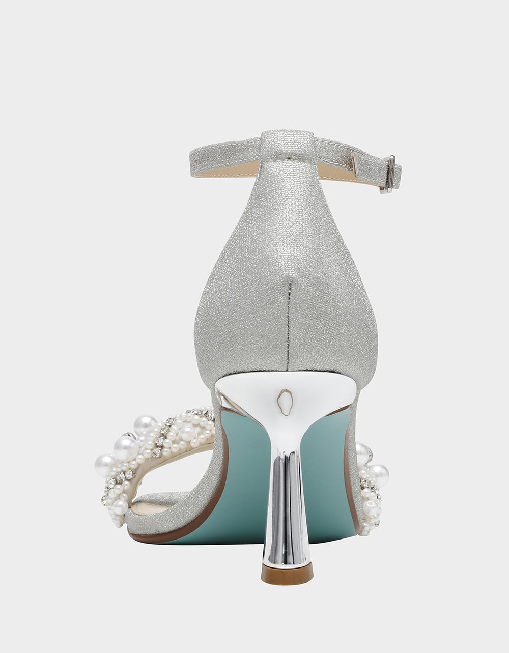 Betsey Johnson Popular - MILO SILVER Embellished Kitten Heel