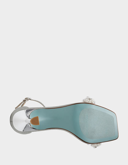 Betsey Johnson Popular - MILO SILVER Embellished Kitten Heel