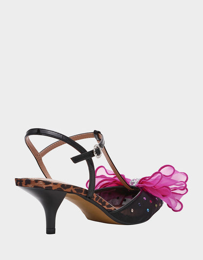 Betsey Johnson Great Value - LILLYAN BLACK MULTI Pointed-Toe Rhinestone Embellished Women's Heel