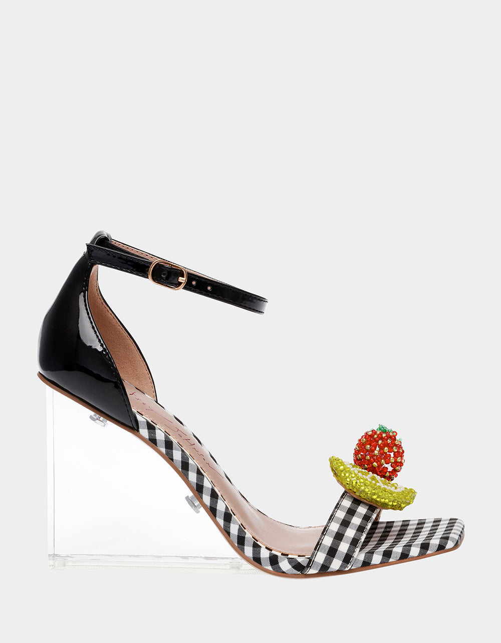 Betsey Johnson Everyday - HARLEN BLACK MULTI Gingham Sandal