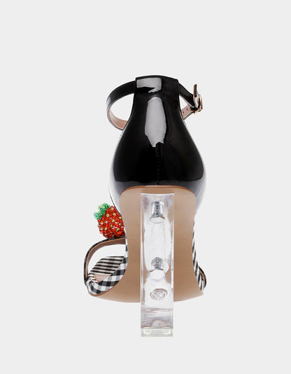 Betsey Johnson Everyday - HARLEN BLACK MULTI Gingham Sandal