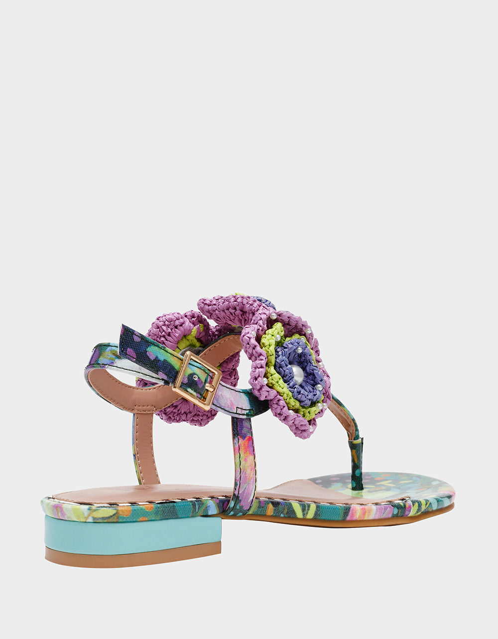 Betsey Johnson Everyday - CINDII BRIGHT MULTI T-Strap Flat Thong Sandal