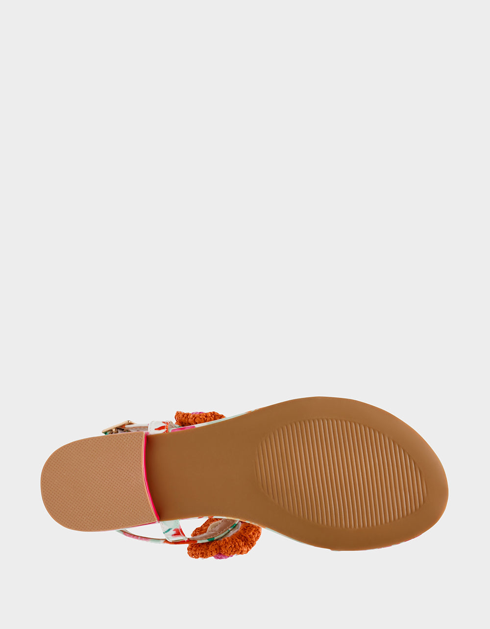 Betsey Johnson Value - CINDII WHITE MULTI T-Strap Flat Thong Sandal