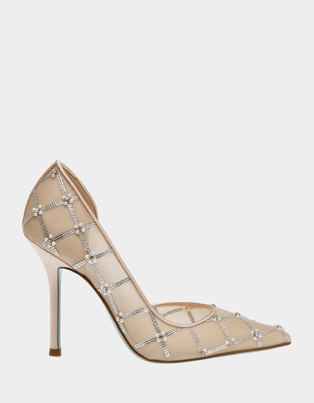 Betsey Johnson Value - CRUZE NUDE Pointed Toe Mesh Heel