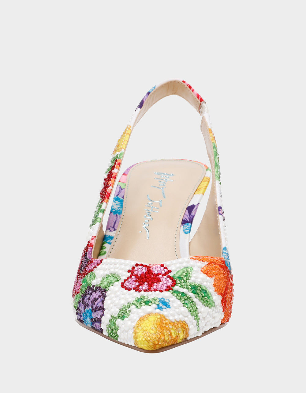 Betsey Johnson New - CLARK BRIGHT MULTI Women's Rhinestone Floral Heel