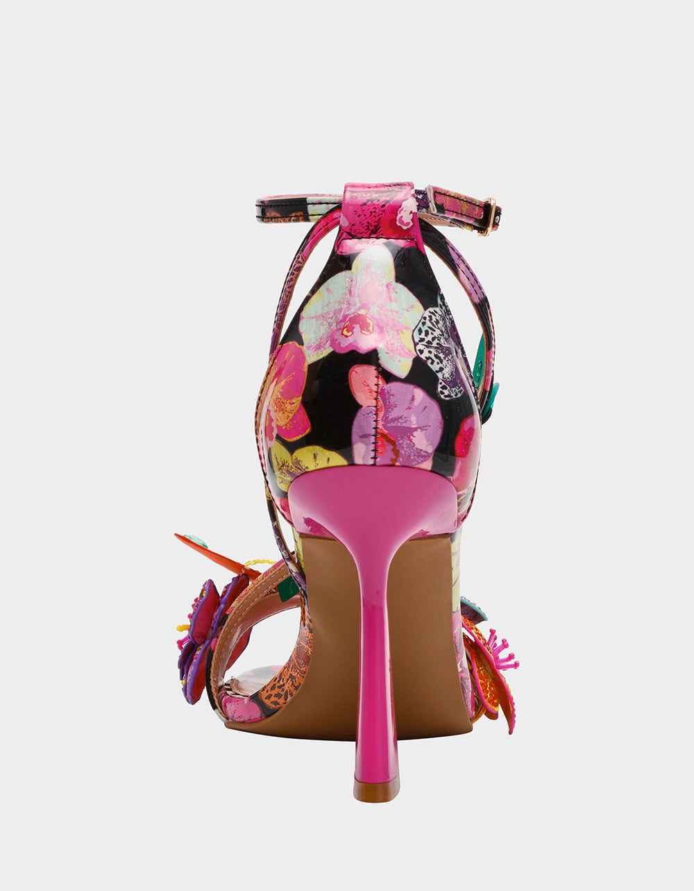 Betsey Johnson Everyday - CAMILE BLACK MULTI Women's Floral Butterfly Rhinestone High Heel