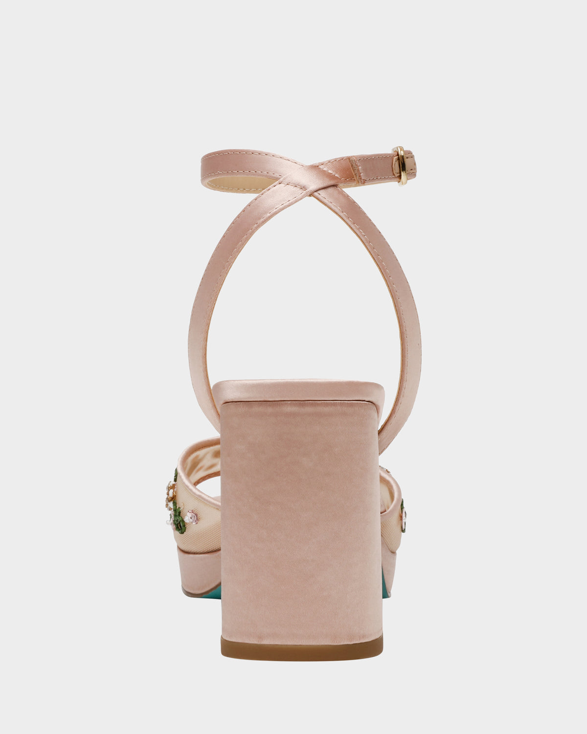 Betsey Johnson Sale - KIRRA NUDE Platform Strappy Square-Toe Block Heel