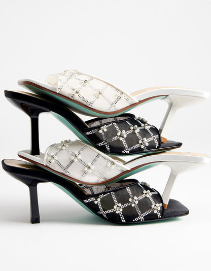 Betsey Johnson New - EMM IVORY Slip-On Mule Sandal
