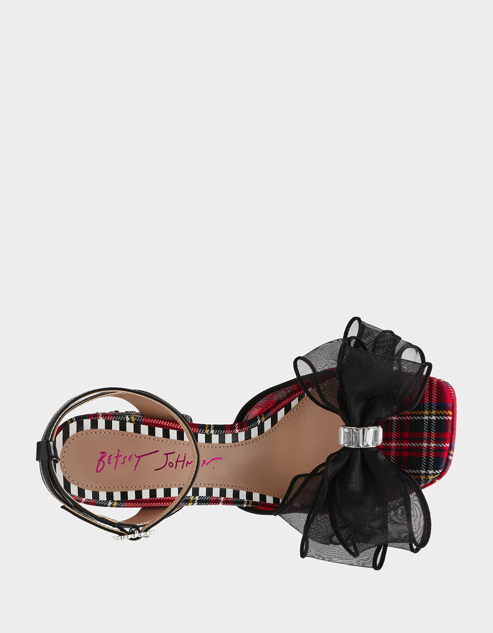 Betsey Johnson Signature - PALLOMA RED PLAID Women's Platform Block Heel