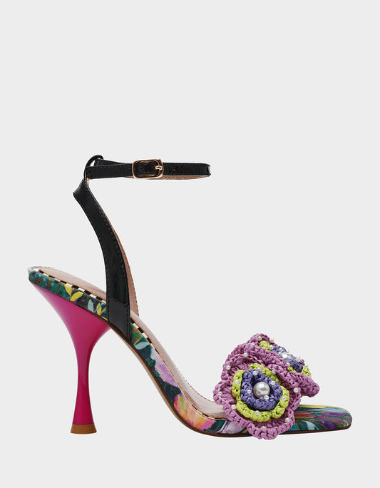 Betsey Johnson Great Value - AINSLEYY BRIGHT MULTI Square-Toe Floral Heel