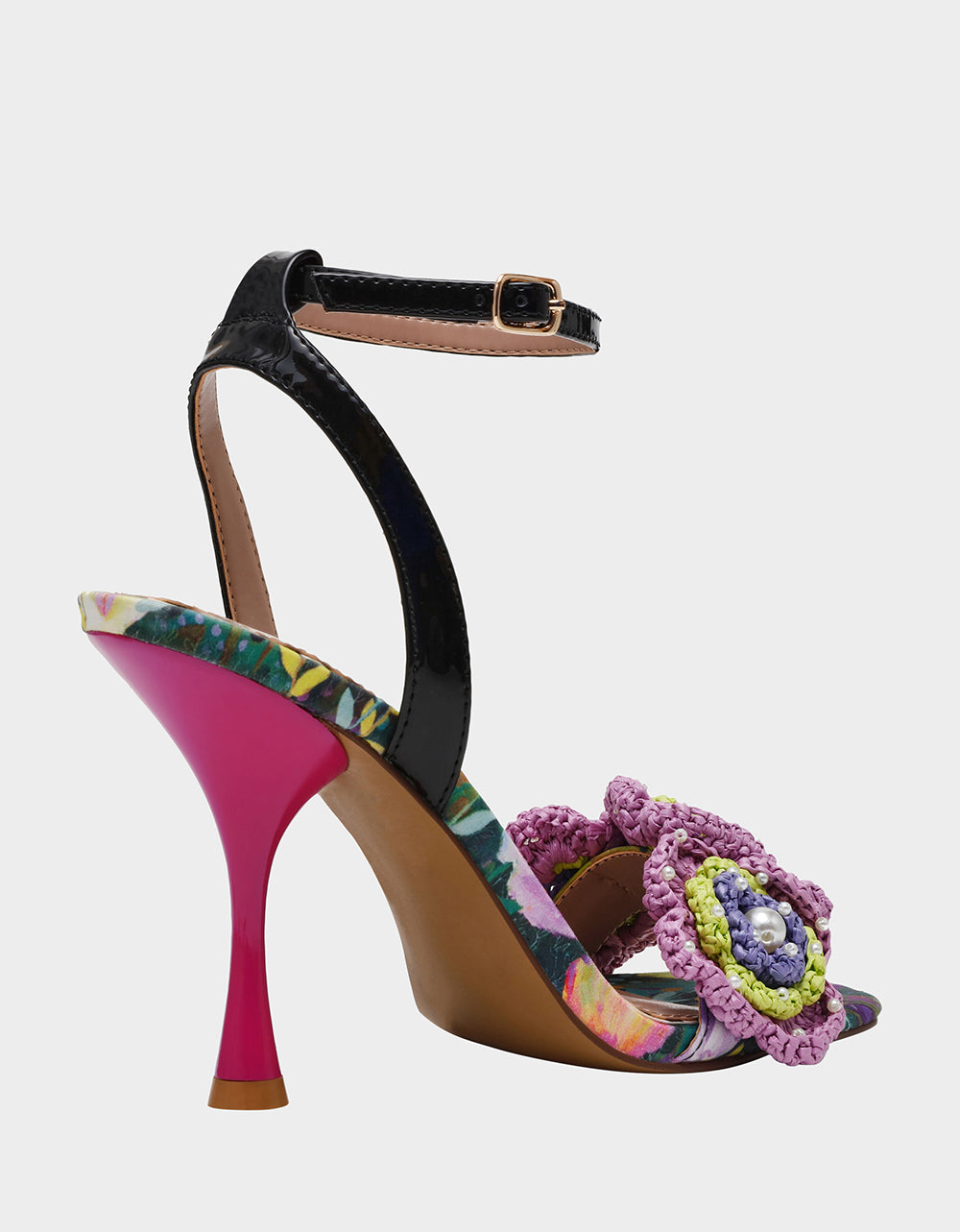 Betsey Johnson Great Value - AINSLEYY BRIGHT MULTI Square-Toe Floral Heel